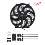 Universaalne 7/9/10/12/14-tolliline 12V 80W 2100RPM autokliimaseadme jahutusventilaatori laba ja jahe montaažikomplekt