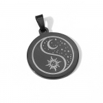 Mood Isiksus Kuu P&auml;ike Meeste Kaelakee Ehted Mood &Uuml;mmargune Br&auml;nd Roostevaba Teras Tai Chi Ripats must