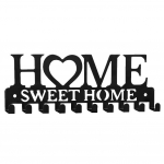 Seinale kinnitatav Sweet Home dekoratiivne v&otilde;tmehoidja 10 konksuga v&otilde;tmega seinakonks Creative v&otilde;tmehoidja esiukse k&ouml;&ouml;gi vannitoa jaoks must