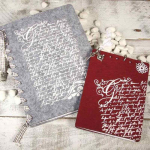 Pochoir adh&eacute;sif pour tissu Vintage Poesie A5