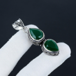 &Otilde;rn Smaragdist Gemstone H&otilde;bedane Ripats 925 Sterling H&otilde;bedast - K&auml;sit&ouml;&ouml; Pirni Kujundus, Igap&auml;evane Kandmine Ehted Pulmapidu Kingitus 2.35" roheline