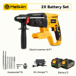 1680 W 26 mm harjadeta elektriline haamer puur, majapidamises kasutatav akuvasara elektrit&ouml;&ouml;riist Makita 18 V aku jaoks 2XBattery Set-B