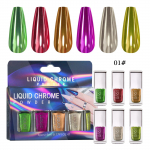 Nail Art Liquid MCB Laser Magic Mirror Powder Mittelendav Pulber Vedel Mirror Jahu Magic Vedel komplekt
