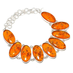 Baltic Amber Gemstone Handmade 925 Sterling Silver Jewelry Necklace 18 z0i78