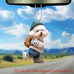 Loominguline akr&uuml;&uuml;list kutsikas meeste seljakott tahavaatepeeglid, ripats, auto rippuvad kaunistused, autokaunistused, tarvikud, kingitus naistele meestele