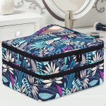 Double-layer Nail Polish Carrying Case Makeup Bag Easy to Carry & Store Multipurpose Cosmetic Gray