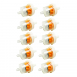 Uus 10 tk universaalne bensiini gaasik&uuml;tus bensiini &otilde;lifilter rolleri mootorratta mopeedi t&otilde;ukeratta mustusratta ATV k&uuml;tusefilter oranž