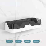 Vannitoa riiul Korraldaja Du&scaron;&scaron;i panipaik must nurgariiulid Seinale kinnitatav alumiiniumist WC &scaron;ampoonihoidik ilma puurita merevaigukollane kuldne v&auml;rv