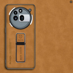 Lambanahast nahast &uuml;mbris mittemillegi jaoks Telefon 3A Pro 3A Luksuslik matt silikoonist kaitseraua KickStand tagakaas telefoni 3a Pro raamatualuse hoidiku kate for Nothing phone 3A kollane
