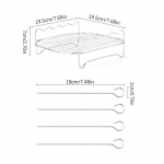 &Otilde;hufrit&uuml;&uuml;ri lisatarvikud Roostevabast terasest kahekihiline grillrest 4 r&ouml;stitud lihapirukaga Aururest &Otilde;hufrit&uuml;&uuml;ri rest h&otilde;be