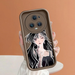 Pehme silikoonist ruudukujuline redelprintimise mustriga telefoni korpus, t&auml;iskaanega kaamera p&otilde;rutuskindel kummist &uuml;mbris Huawei Honori jaoks Honor 70 5G pruun