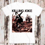 230 Gsm 100% puuvillane Killing Joke &uuml;likonnaga mehe T-s&auml;rk meem kingitus naljakas T-s&auml;rk vintage unisex m&auml;ngur kultusfilm muusika meeste naiste t&auml;iskasvanute top T-s&auml;rk 8025 XXS valge