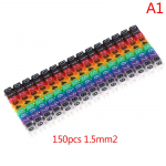 Kaablimarkerid V&auml;rviline C-t&uuml;&uuml;pi marker numbrim&auml;rgistusega juhtmetele 1,5/2,5/4/6 mm&sup2;&sup2;&sup2;&sup2; A1