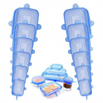 Kuueosaline ruudukujuline silikoonist toidukile komplekt - 80g, l&otilde;hnatu, v&auml;rskust hoidev, kuuma- ja k&uuml;lmakindel 80g six-piece square set roheline