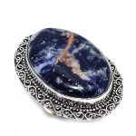 Sodalite Handmade 925 Sterling Silver Jewelry Ring Size 9 a4m17