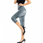 Naiste Denimprintiga s&auml;&auml;rised Mood &otilde;hukesed s&auml;&auml;rised Kunstteksad s&auml;&auml;rised Stretch tr&uuml;kitud l&uuml;hikesed s&auml;&auml;rised p&uuml;ksid L
