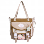 Naiste suure mahutavusega &otilde;lakott, &otilde;pilase v&auml;rvikontrastiga crossbody kott, kandekoolikott khaki