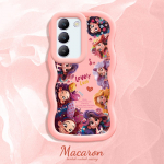 V&auml;rvitud muster Big Wave Edge pehme silikoon materjal Macaron telefoni &uuml;mbris p&otilde;rutuskindel kaitsev kummist korpus OnePlus Vivo Motorola Moto jaoks Vivo Y38 5G must