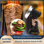 80W Professionaalne Elektriline T&uuml;rgi Kebabinuga Kaasaskantav Juhtmeta Lihat&uuml;keldaja K&auml;eshoitav T&uuml;rgi Kebabil&otilde;ikur