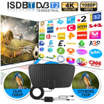 HD-teleri antenn 4K 8K 25DB suure v&otilde;imendusega teleri DTV kast digitaalse signaali v&otilde;imendusega aktiivne sise&otilde;hust RV paat selge teleri antennid k&auml;rgstruktuuriga 3000 miili Digital Antenna