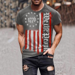 Meeste iseseisvusp&auml;eva T-s&auml;rgid, meeste USA lipuga graafilised T-s&auml;rgid l&uuml;hikeste varrukatega Ameerika isamaaline vintage T-s&auml;rk L