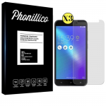 Film de protection d'&eacute;cran - Phonillico&reg; - Asus Zenfone 3 MAX PLUS ZC553KL - Pack de 3 - Ultra r&eacute;sistant - Noir