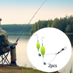 2Pcs Pompano Rigs for Surf ing Double Circle Hook 3.5-9 kg , Practical Accessories Professional