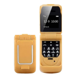 0,66 Mini Klapptelefon V&auml;ikseim klapiga FM juhtmevaba Bluetooth 3.0 helistaja k&auml;ed-vabad k&otilde;rvaklapid &uuml;he SIM-kaardiga telefon kuld