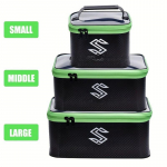 EVA P&uuml;&uuml;givahendikarp Vastupidav Veekindel P&uuml;&uuml;givahendite hoiukarp S&uuml;sinikkiust Muster Sisaldab Eluskala &Auml;mbrit ja Ujukit Sobib K&otilde;igile Kalastajatele three-piece set must