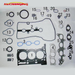 1KRFE 1KR TOYOTA YARIS V&Otilde;I CITROEN C1 jaoks Metallist Mootori &Uuml;mberehituskomplektid T&auml;ielik Komplekt Autovaruosad Mootori Tihend 04111-0Q020 50257000