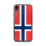 Coque pour iPhone XR - PIXELFORMA - Drapeau de la Norv&egrave;ge - Silikoonist supp - Design fin et l&eacute;ger