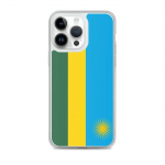 Coque iPhone - mitmev&auml;rviline - Drapeau Rwanda - Souple - TPU - &Uuml;hilduv iPhone 14 Pro Max
