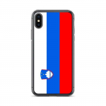 Coque iPhone - PIXELFORMA - iPhone XS - Drapeau de la Slov&eacute;nie - Silikoonist supp - Protection compl&egrave;te