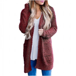 Naiste &uuml;hev&auml;rviline kardigan lahtiselt sobiv &otilde;huke kahe taskuga pl&uuml;&uuml;sis mantel XL