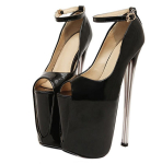 Kohandatud Uued Suvised Avatud Varbastega Catwalk Platvormkingad Lakknahast Suured Naiste Kingad 19 cm K&otilde;rged Kontsad Naiste Kingad WSH2601 34 beige