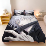 Jujutsu Kaisen Voodipesukomplekt Jaapani Kuulus Anime Tekikottide Komplektid Tekk Voodipesu &Uuml;heinimese Kahekohaline Kuningas &Uuml;ksik Suurus Dropshipping 155x220cm