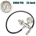 PCP &otilde;huga t&auml;itmise jaam t&auml;itmise adapter 5000psi Paintball &otilde;hup&uuml;ssile SCBA Paintball HPA paak 24 voolikuga Must+H&otilde;be