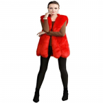 Haining karusnahk talvine uus soe karusnahavest naiste keskmise pikkusega Korea versioon slim-fit imitatsioon rebaskarusnahast mantel XXXL