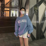 Naiste pikkade varrukatega O-kaelusega lahtised pulloverid Naiste topid &Uuml;hev&auml;rvilised dressipluusid XXL hall