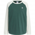 Adidas Originals Adi Color Color Block L&otilde;dva L&otilde;ikega Pikkade Varrukatega &Uuml;mmarguse Kaelusega T-s&auml;rk Naiste Topid Roheline JM8050 XL