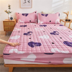Tepitud madratsikatte tr&uuml;kkimine libisemiskindel Paigaldatud voodilina tolmukaitsekate Paks voodilina voodilina ilma padjap&uuml;&uuml;rideta 90x200cm Only Sheet