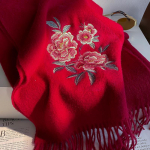 Luksuslik Tikandiga 100% Villane Sall Naistele &Uuml;hev&auml;rviline Lilleline Ka&scaron;miirtaskur&auml;tt Soe Pashmina Naiste Sall Pareo Pehme Bufanda 32x180cm