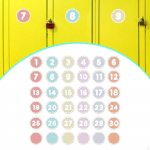 Number Markers Line up Stickers 4 Self Sticky Removable Multifunctional for Back to