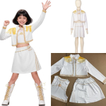 Korea Poplaulja B&auml;nd Meeskond KPOP Cosplay Kost&uuml;&uuml;m Lastele T&uuml;drukutele Karnevalipeo Halloweeni J&otilde;ulude Kost&uuml;&uuml;m 160cm valge