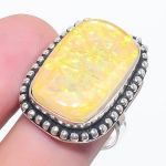 Natural Yellow Triplet Opal 925 Sterling Silver Jewelry Ring Size 8 t5z94