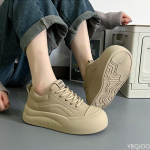 Valged naiste leivakingad paksu tallaga kingad uued kevad-s&uuml;gis kingad mitmek&uuml;lgsed lihtsad mugavad igap&auml;evased vabaaja spordijalatsid 40 khaki