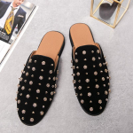 Moodsad meeste pooltossud Rock Punk Neetidega Kingad Meeste Slip-on Vabaaja Muulad Mokassiinid Hingavad Penny Loaferid Zapatos Hombre 38