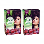 Henna juuksev&auml;rv - Ploom 2 tk pakis - Vatika Naturals punakas-lilla/ploomi