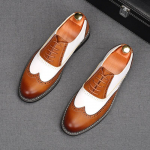 Uued meeste must-valged segatud lakknahast Oxfordi korterkingad Brogues kingad Meeste l&otilde;petamispidu Pulmakleit Zapatillas Hombre 38