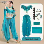T&auml;iskasvanute printsess Jasmine Halloweeni Cosplay kost&uuml;&uuml;m - eksootiline stiil Extra Large